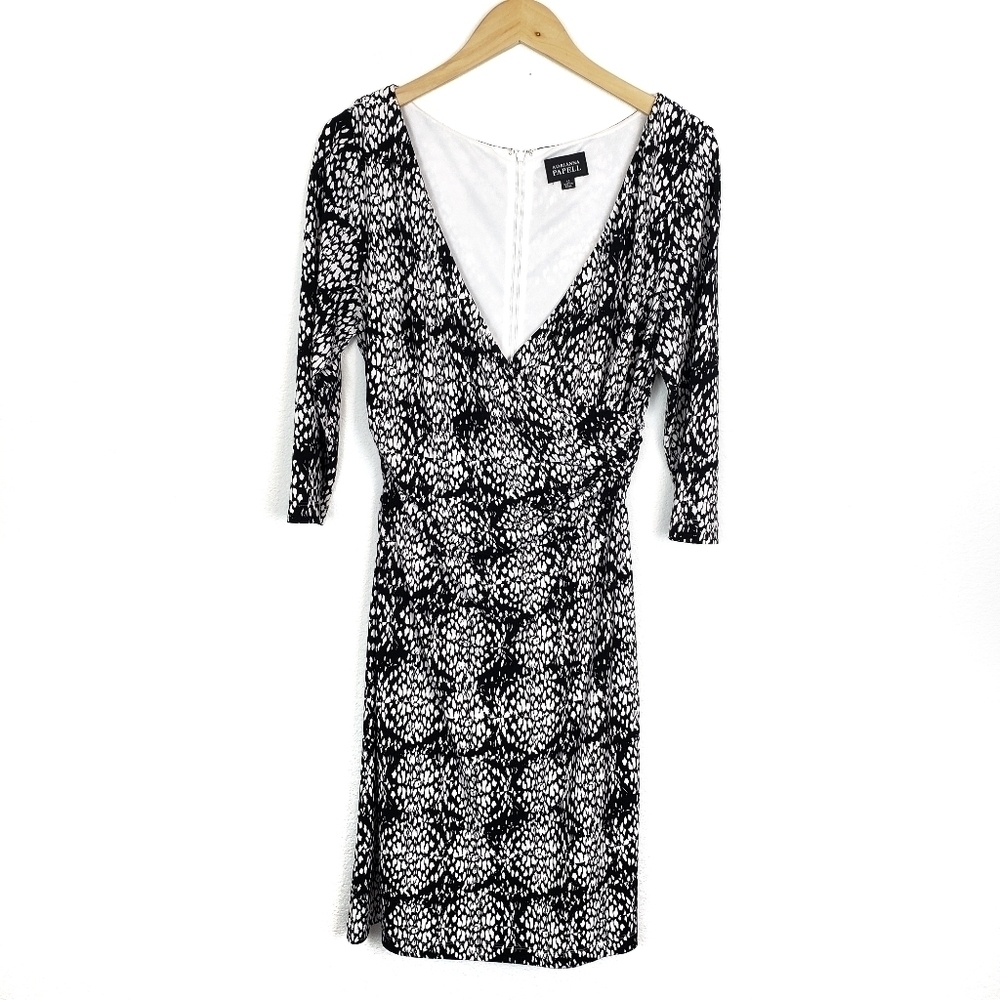 Adrianne Papell vneck draped dress
